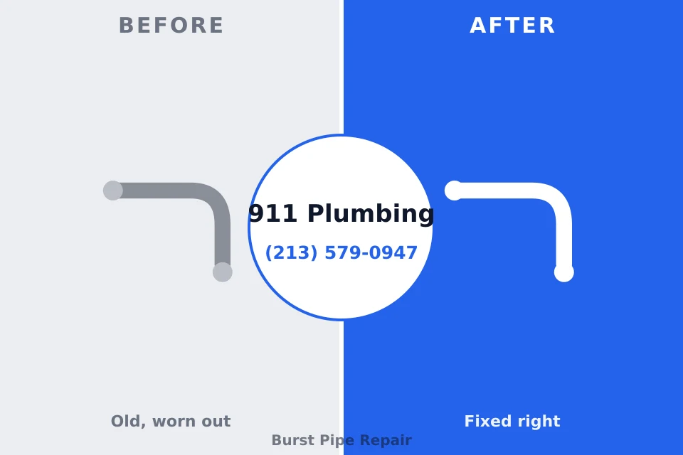 Before and after: plumbing repair Meade, KS